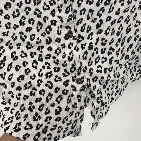 Moral Fiber leopard print top black and white office casual sz 3X - Picture 2 of 3